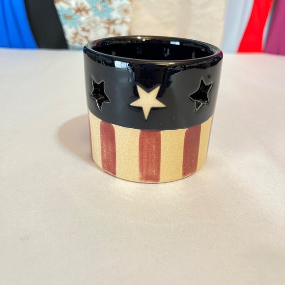 Parks Design Stars & Stripes Candle Holder - Picture 1 of 3